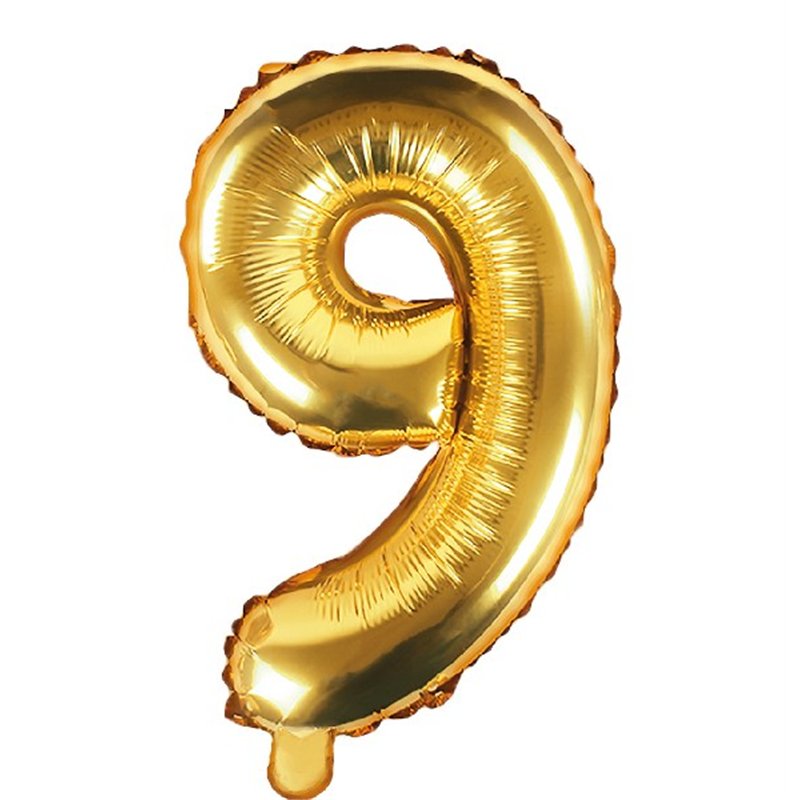 35CM GOLD NUMBER 9 AIR FILL FOIL