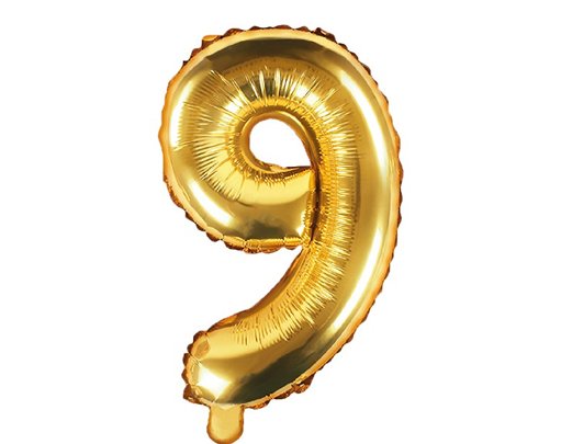 35CM GOLD NUMBER 9 AIR FILL FOIL