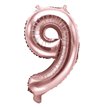 35CM ROSE GOLD NUMBER 9 AIR FILL FOIL