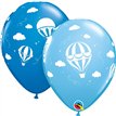 (25) 11IN BLUE HOT AIR BALLOONS QUALATEX