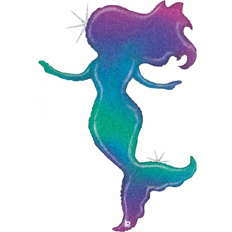 52IN GLITTER MERMAID FOIL BALLOON