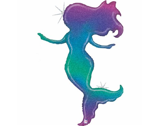 52IN GLITTER MERMAID FOIL BALLOON