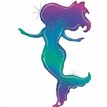 52IN GLITTER MERMAID FOIL BALLOON