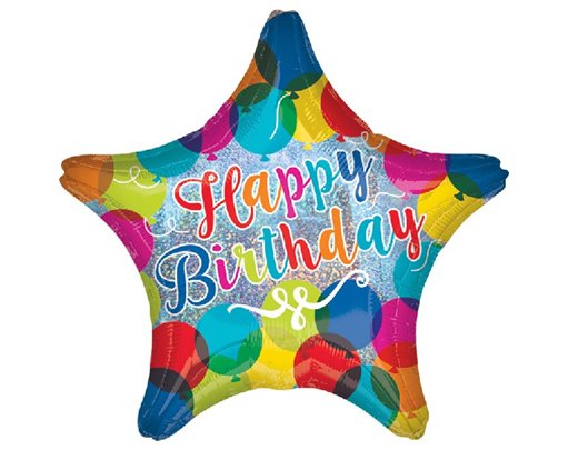 19IN HAPPY B/DAY SPARKLE B/LOON FOIL