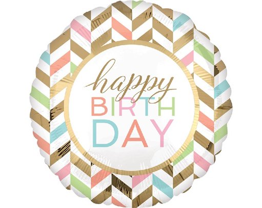 B/DAY PASTEL CELEBRATION JUMBO FOIL BALLOON
