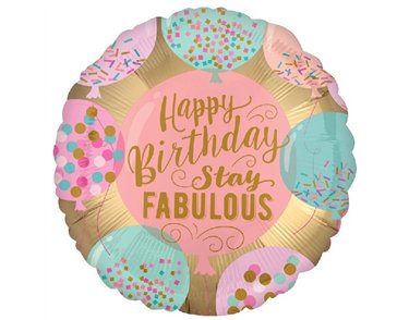 18IN STAY FABULOUS B/DAY FOIL BALLOON