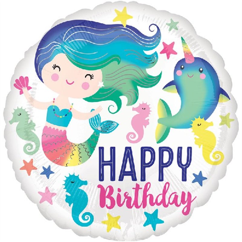 18IN SEALIFE HAPPY B/DAY FOIL BALLOON