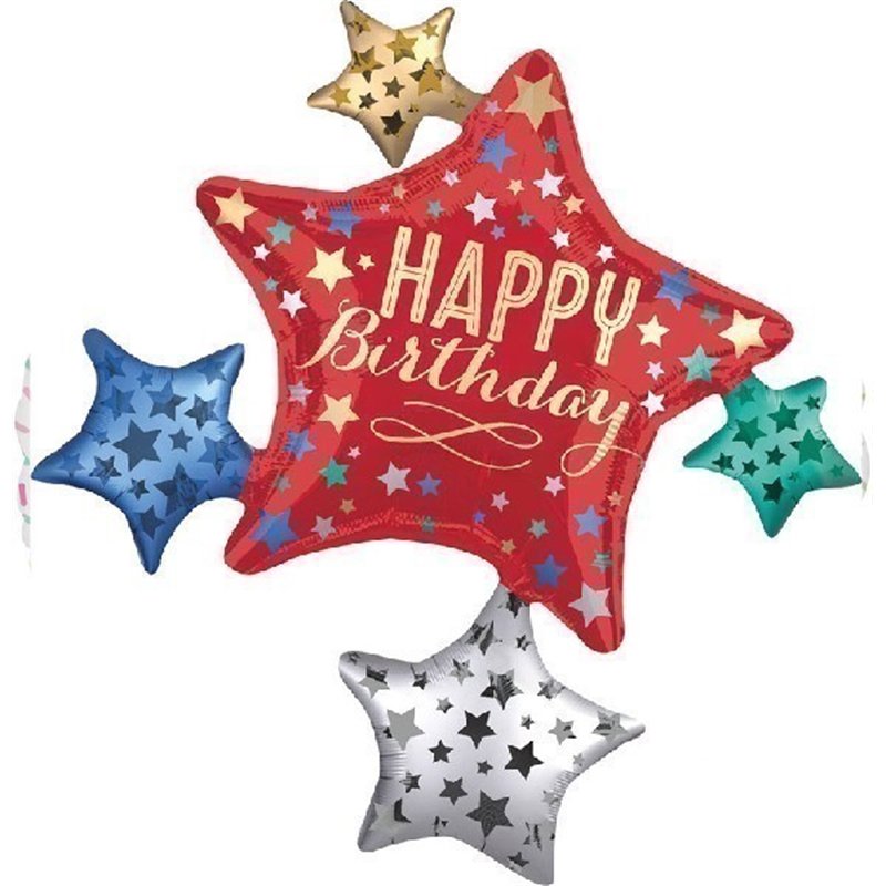 BIRTHDAY SATIN STAR CLUSTER SUPERSHAPE