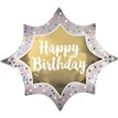 BIRTHDAY SATIN GOLD BURST SUPERSHAPE
