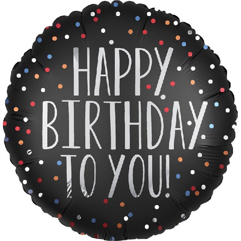 18IN HAPPY BIRTHDAY TO YOU SATIN DOTS FOIL BA