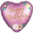 18IN BIRTHDAY SATIN FLOWERS FOIL BALLOON