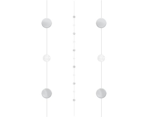 WHITE AND SILVER BALLOON STRING