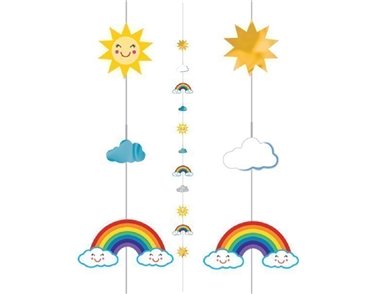 SUN / RAINBOW / CLOUDS BALLOON STRING