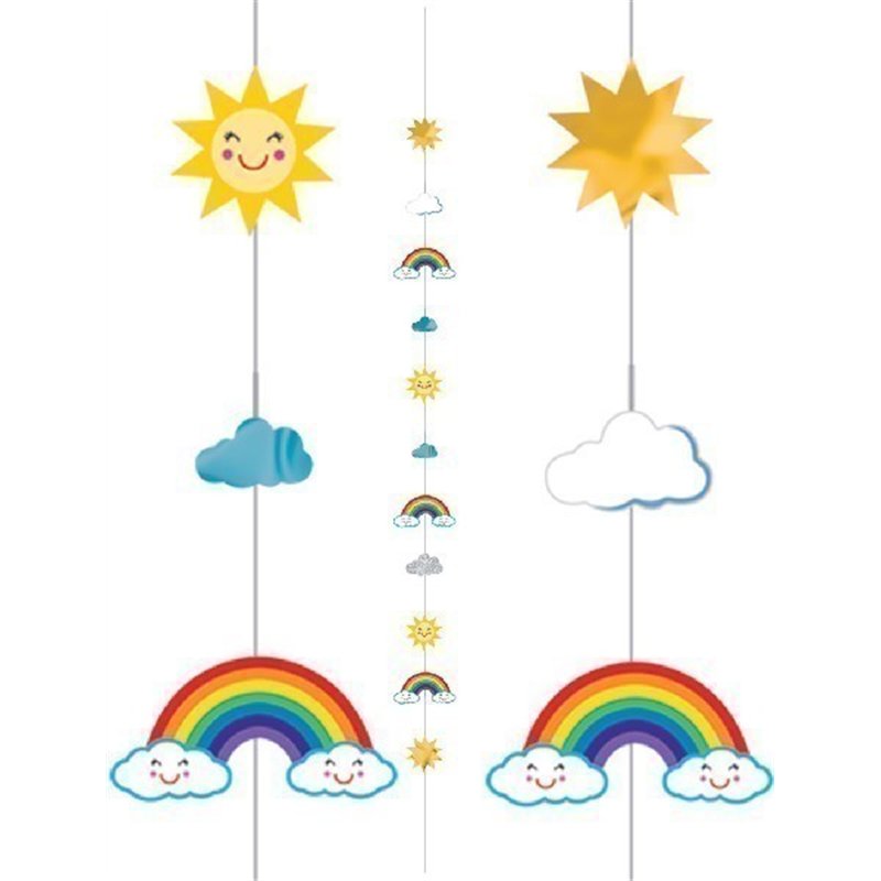 SUN / RAINBOW / CLOUDS BALLOON STRING