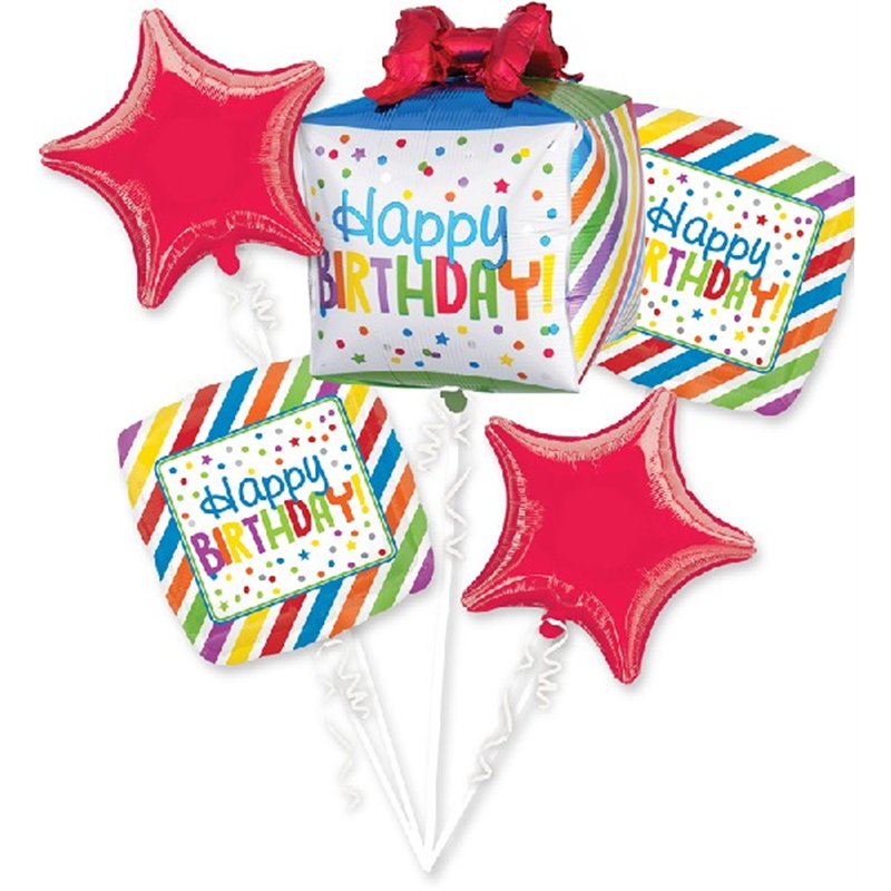 BIRTHDAY PRESENT BALLOON BOUQUET