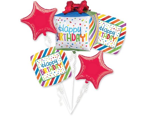 BIRTHDAY PRESENT BALLOON BOUQUET