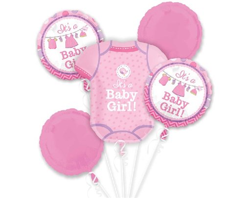 SHOWER WITH LOVE GIRL BALLOON BOUQUET