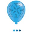 (8) 10IN ASST AGE 1 BLUE BIRTHDAY BALLOONS  6