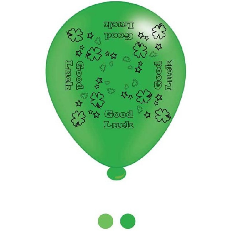 (8) 10IN ASST GOOD LUCK BALLOONS  6S