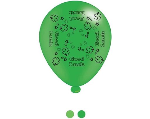 (8) 10IN ASST GOOD LUCK BALLOONS  6S