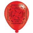 (8) 10IN ASST 40TH RUBY ANNIVERSARY BALLOONS 6S