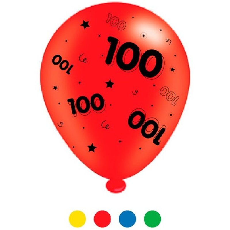 (8) 10IN ASST AGE 100 MIX BALLOONS  6S