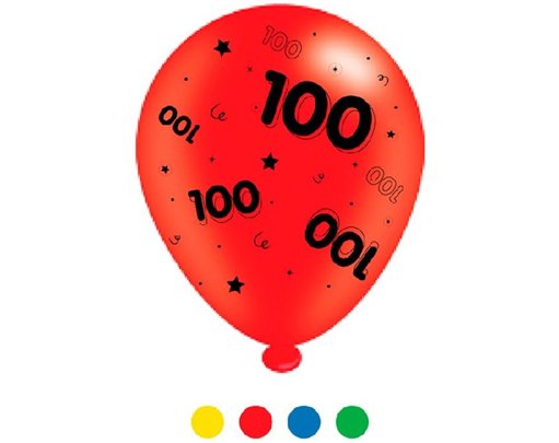 (8) 10IN ASST AGE 100 MIX BALLOONS  6S