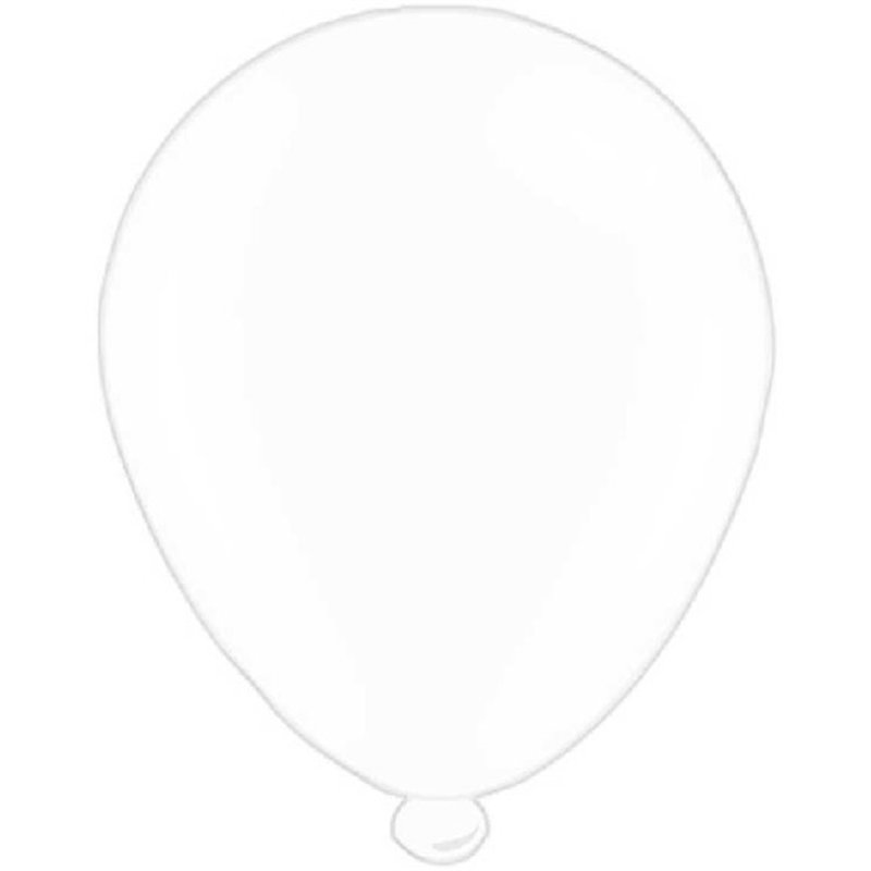 (8) 10IN ASST WHITE BALLOONS  6S