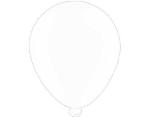 (8) 10IN ASST WHITE BALLOONS  6S