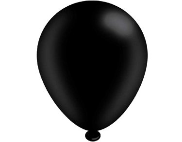 (8) 10IN ASST BLACK BALLOONS  6S