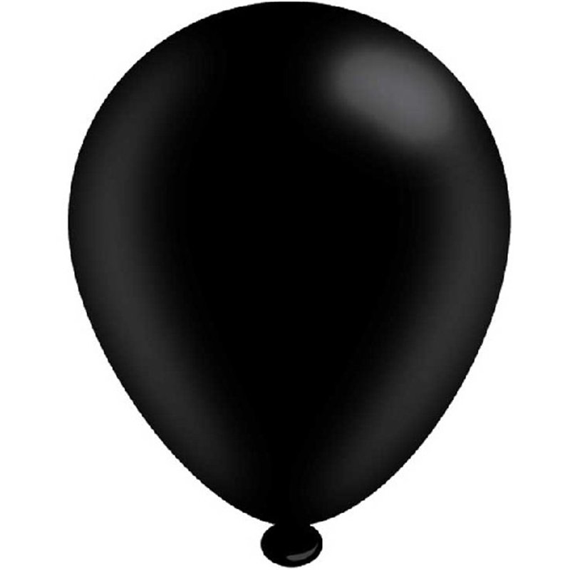 (8) 10IN ASST BLACK BALLOONS  6S