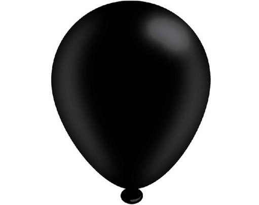 (8) 10IN ASST BLACK BALLOONS  6S