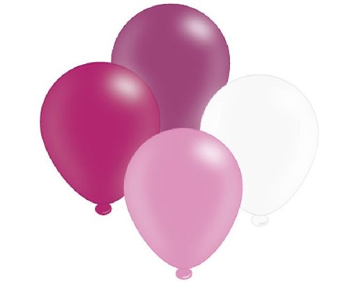 (8) 10IN ASST PINK MIX BALLOONS  6S