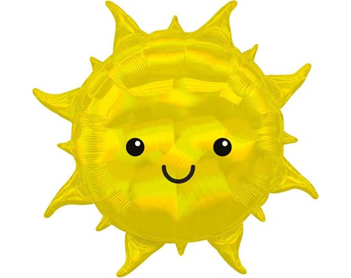 27IN IRIDESCENT SUN S/SHAPE