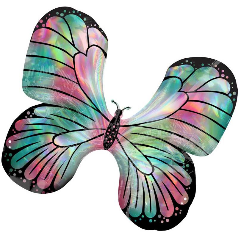 IRIDESCENT PINK BUTTERFLY S/SHAPE