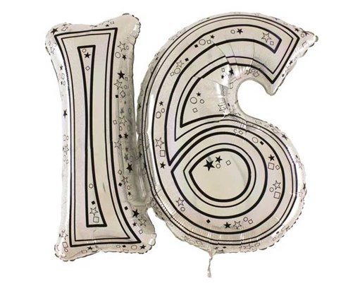 28IN 16TH SILVER JOINTED NUMBER