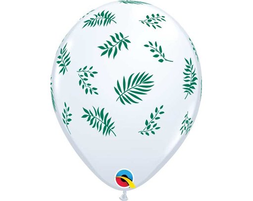 (25) 11IN TROPICAL GREENERY QUALATEX