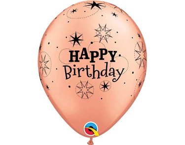 (25) 11IN B/DAY SPARKLE QUALATEX