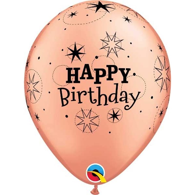 (25) 11IN B/DAY SPARKLE QUALATEX