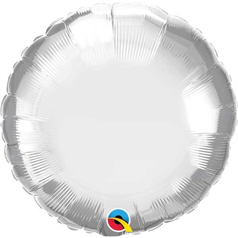 18IN CHROME SILVER ROUND FOIL BALLOON