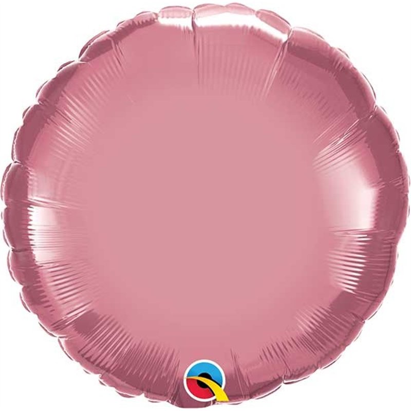 18IN CHROME MAUVE ROUND FOIL BALLOON