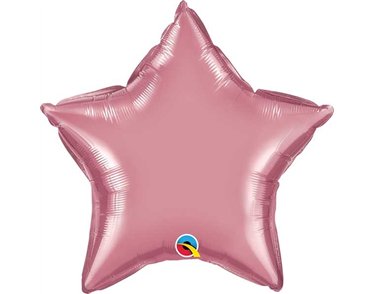 20IN CHROME MAUVE STAR FOIL BALLOON