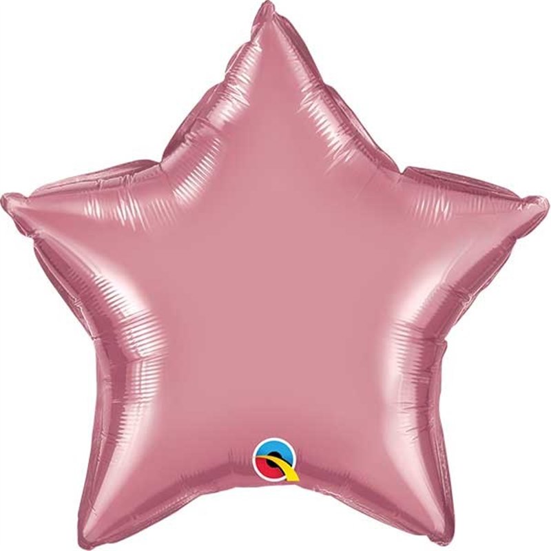 20IN CHROME MAUVE STAR FOIL BALLOON