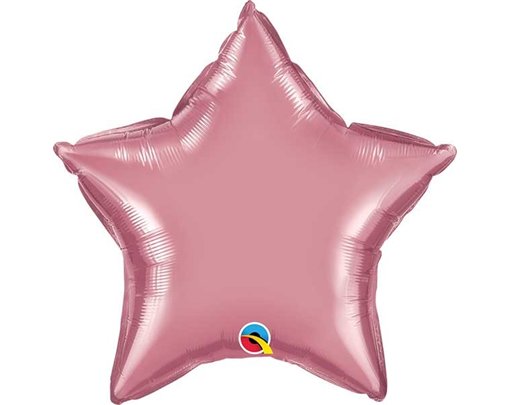 20IN CHROME MAUVE STAR FOIL BALLOON