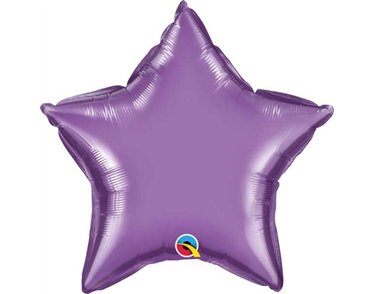 20IN CHROME PURPLE STAR FOIL BALLOON