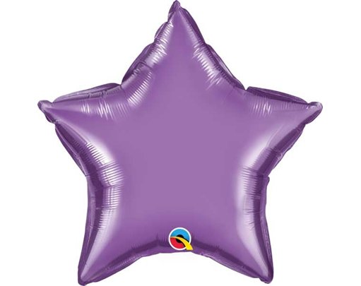20IN CHROME PURPLE STAR FOIL BALLOON