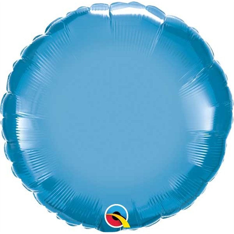18IN CHROME BLUE ROUND FOIL BALLOON