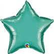 20IN CHROME GREEN STAR FOIL BALLOON