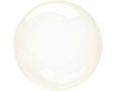 18IN CRYSTAL CLEARZ YELLOW BALLOON