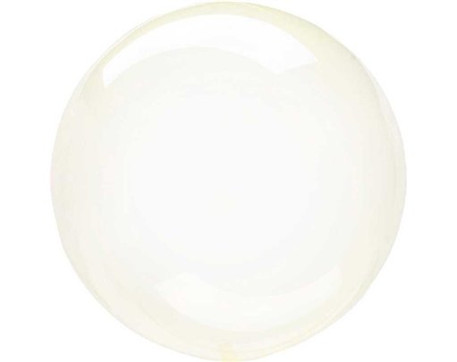 18IN CRYSTAL CLEARZ YELLOW BALLOON